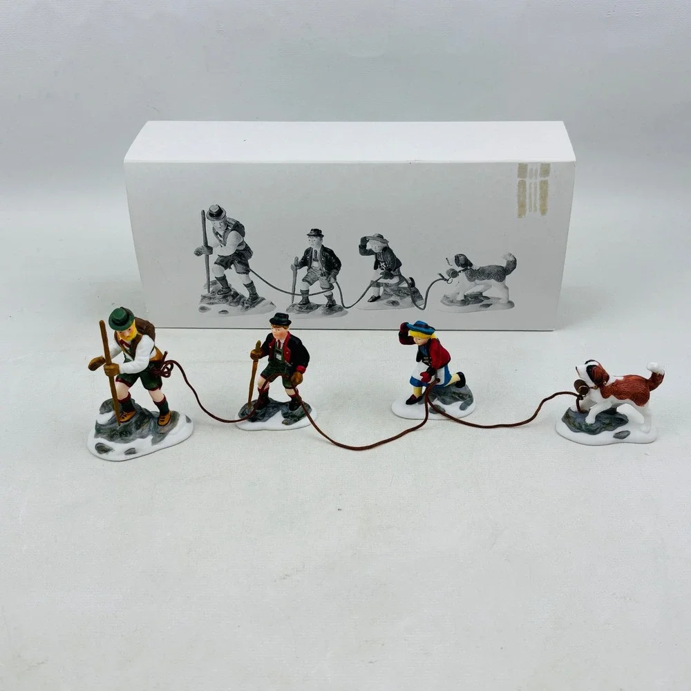 Department 56 Climb Every Mountain Set‎ of 4 Figurines Alpine Village 5613-8